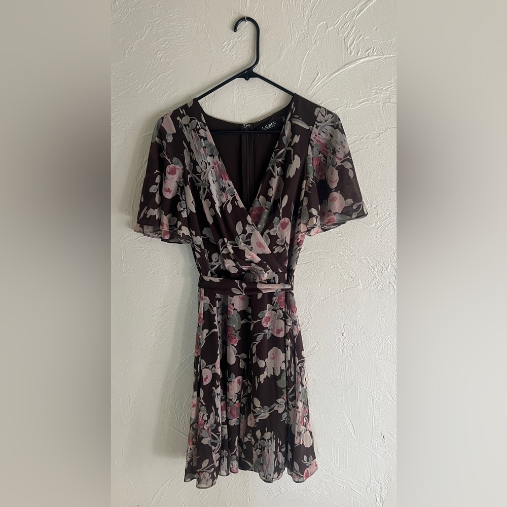 Floral Ralph Lauren V-Neck Dress